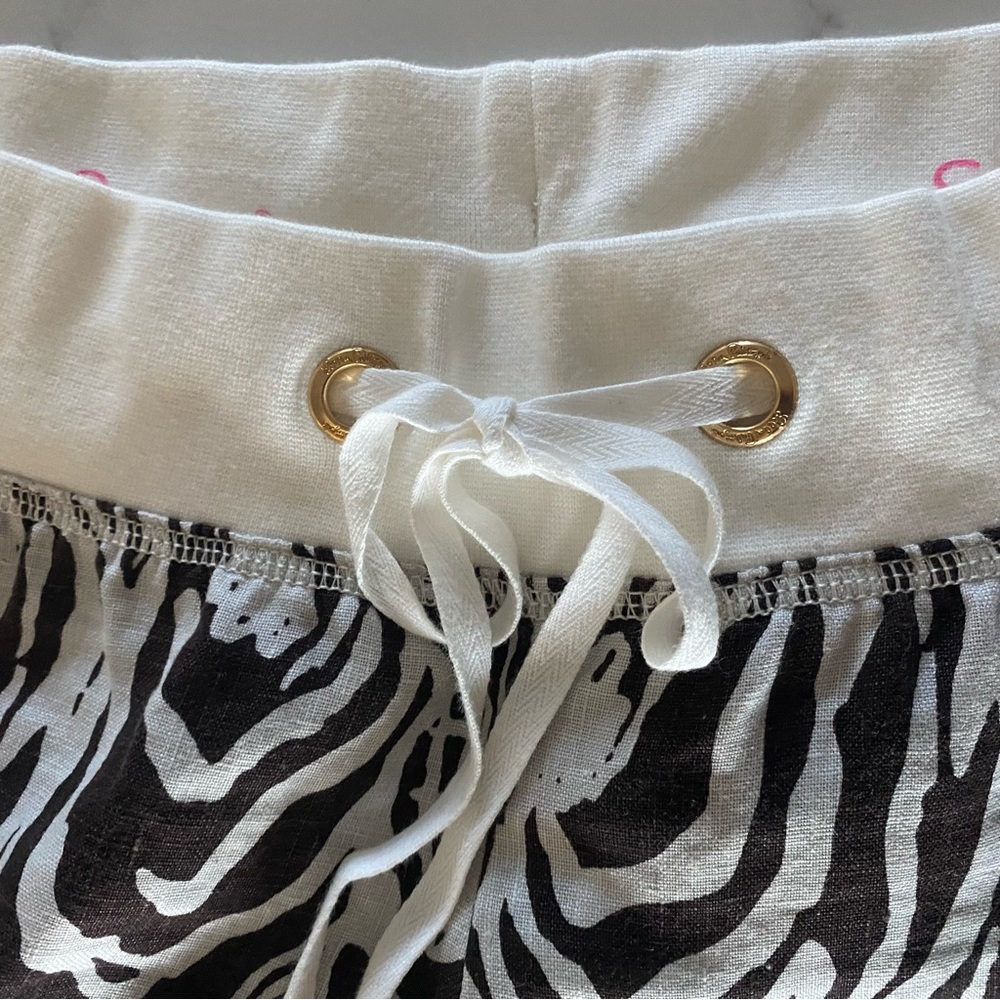 Lilly Pulitzer Beach Pant Linen Chocolate Zebra EUC - Picture 7 of 8